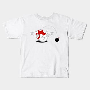 Funny mushroom cartoon Kids T-Shirt